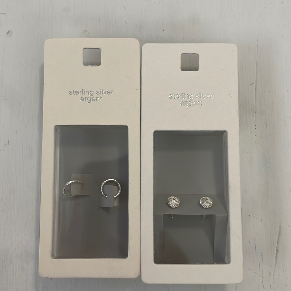SET OF 2 STEELING EARRINGS